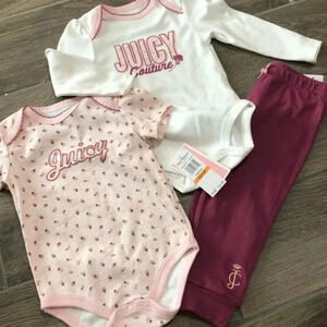 NWT Baby girl Juicy Couture 3 pc set 12M streetwe